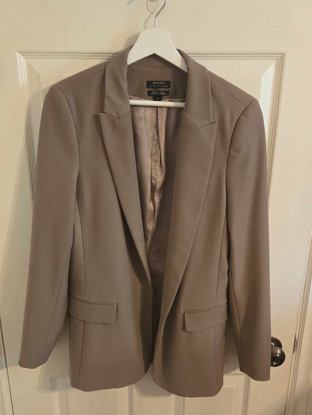 RW&CO. Women's Taupe Blazer Jacket